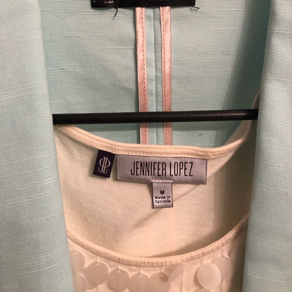 JLo dressy tank top cream color with accents - Picture 6 of 6